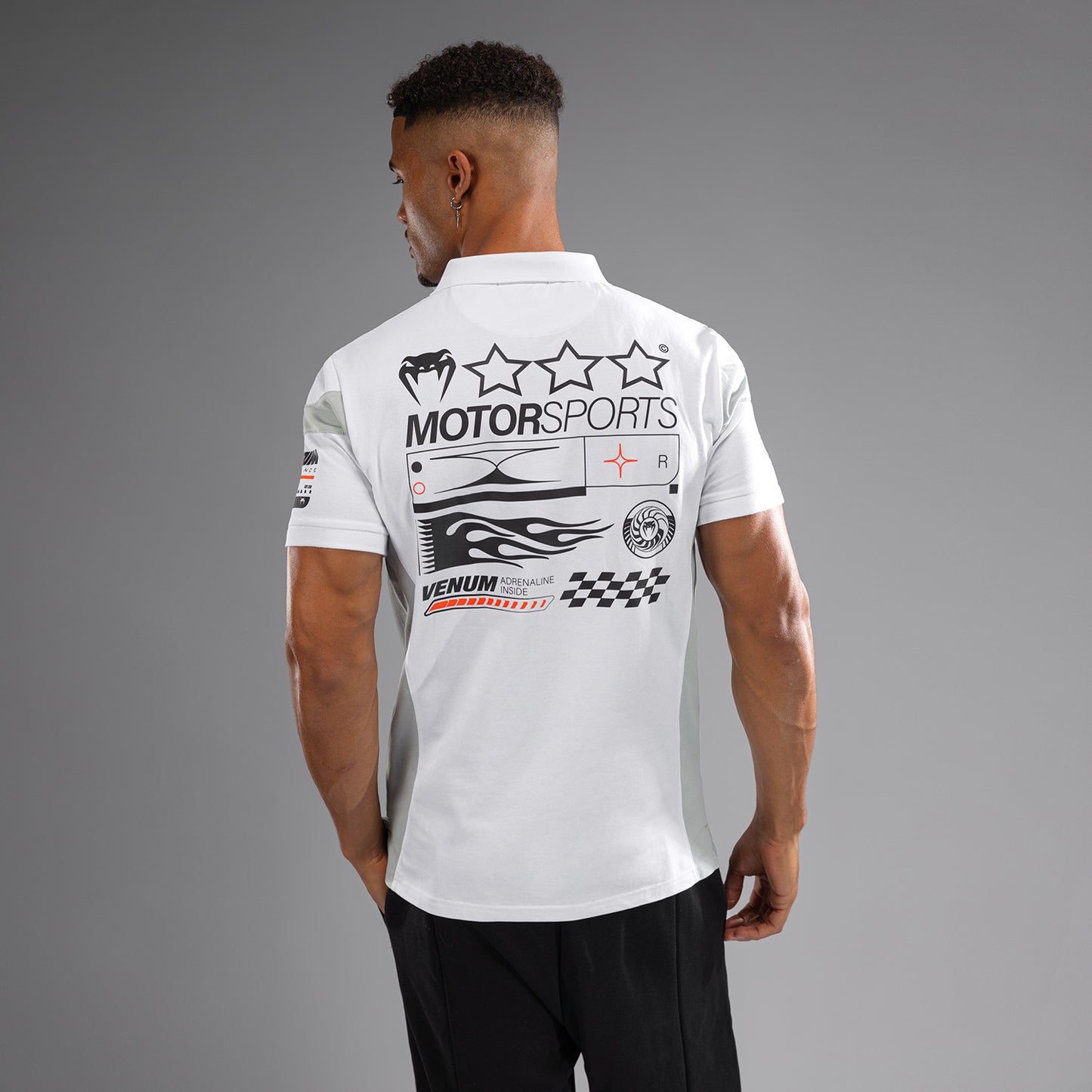 Venum Motorsport Polo in Cotone - Bianco Neve