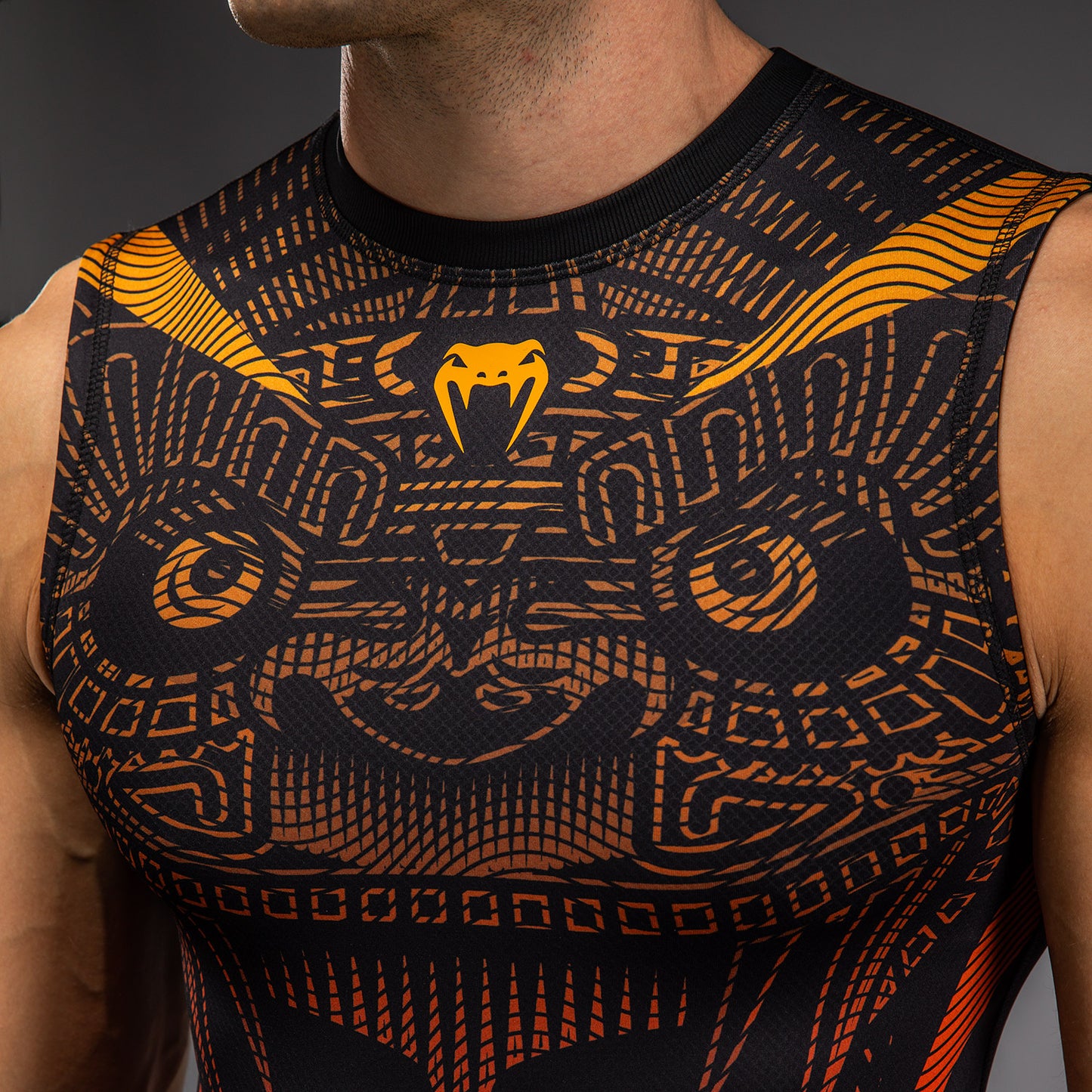 Venum Quetzal Fury Rashguard Senza Maniche - Nero/Rosso Fury/Arancio