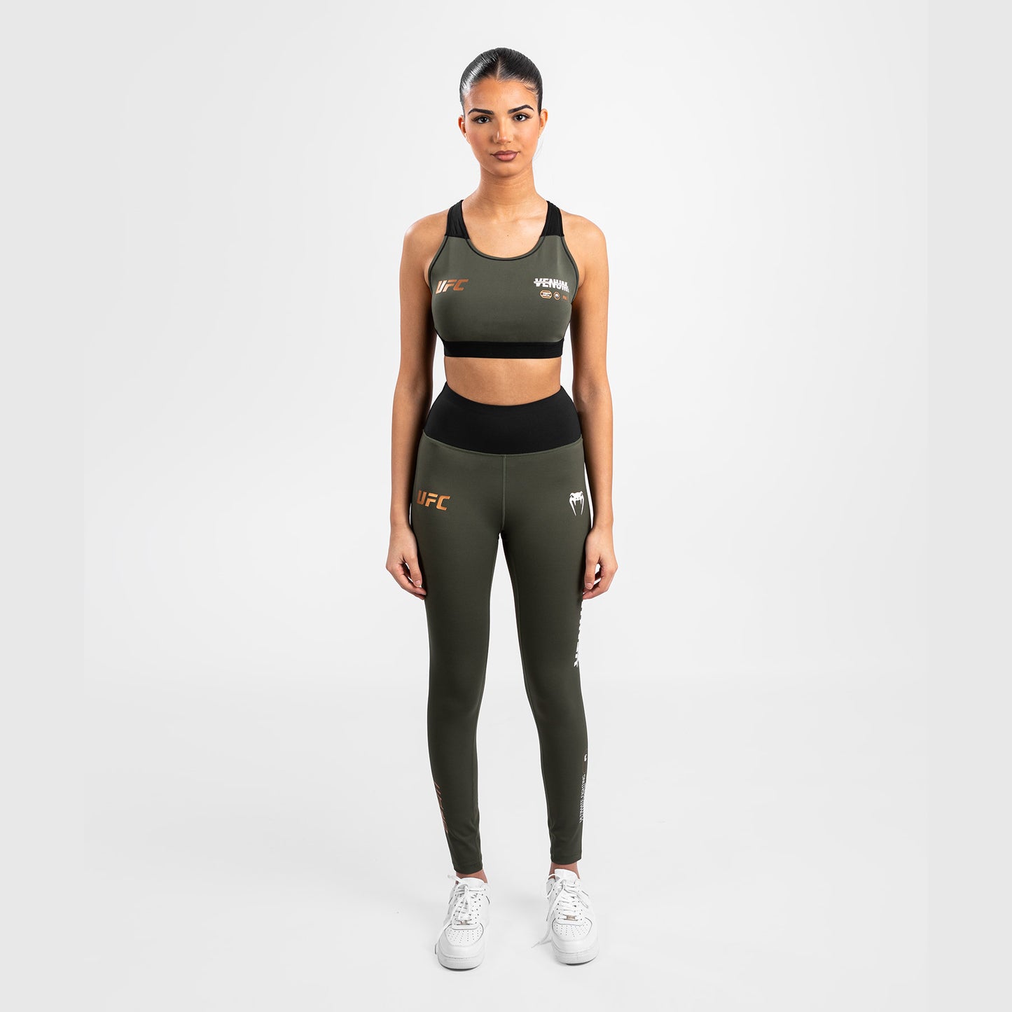 UFC Adrenaline by Venum Fight Week Tight da Donna - Khaki/Bronzo