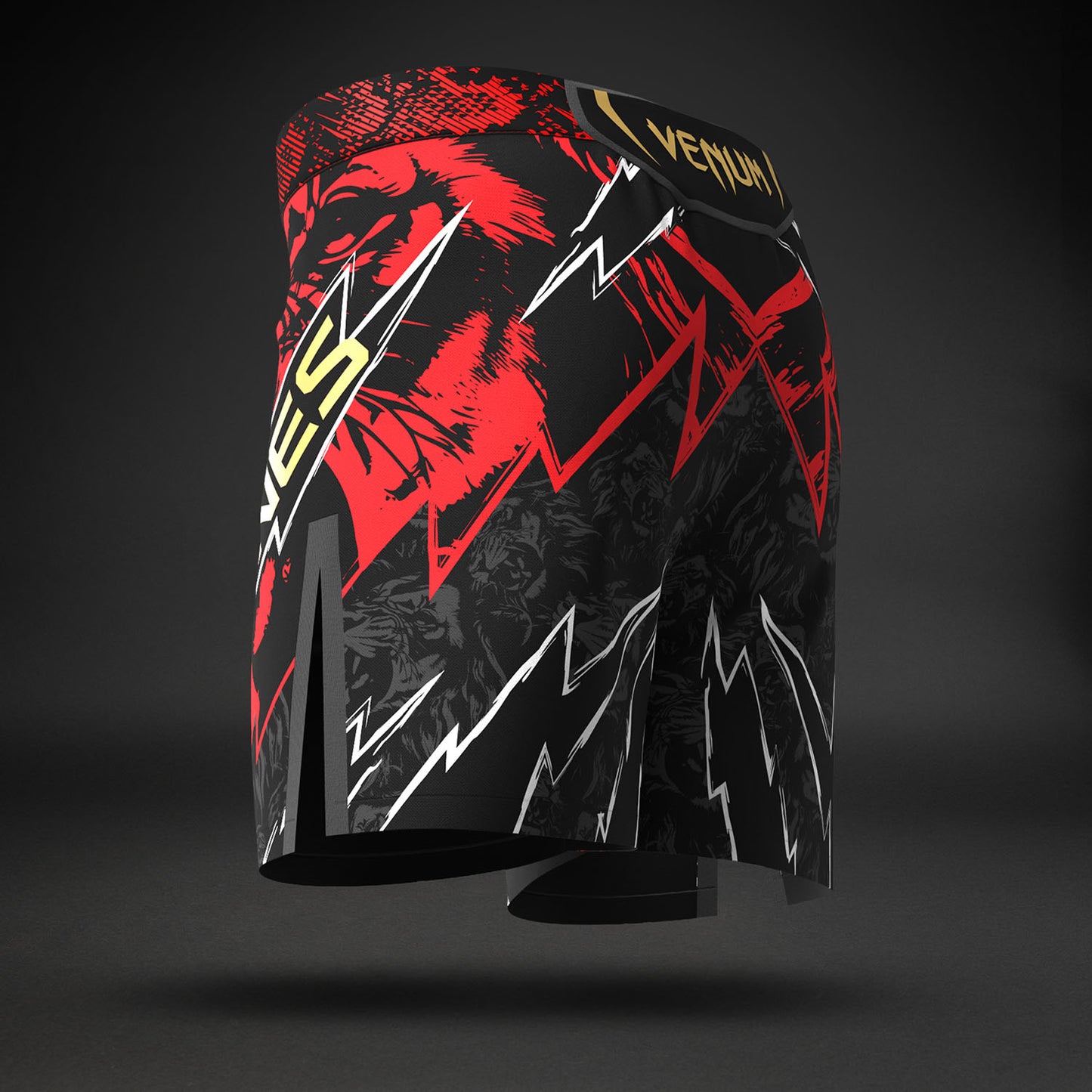UFC Unrivaled by Venum Jon Jones Pantaloni Corti Uomini Fit Fight - Rosso