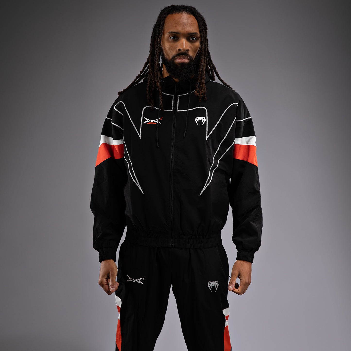 Venum x DTR Fight Attack 90 Giacca Tuta - Nero/Arancio