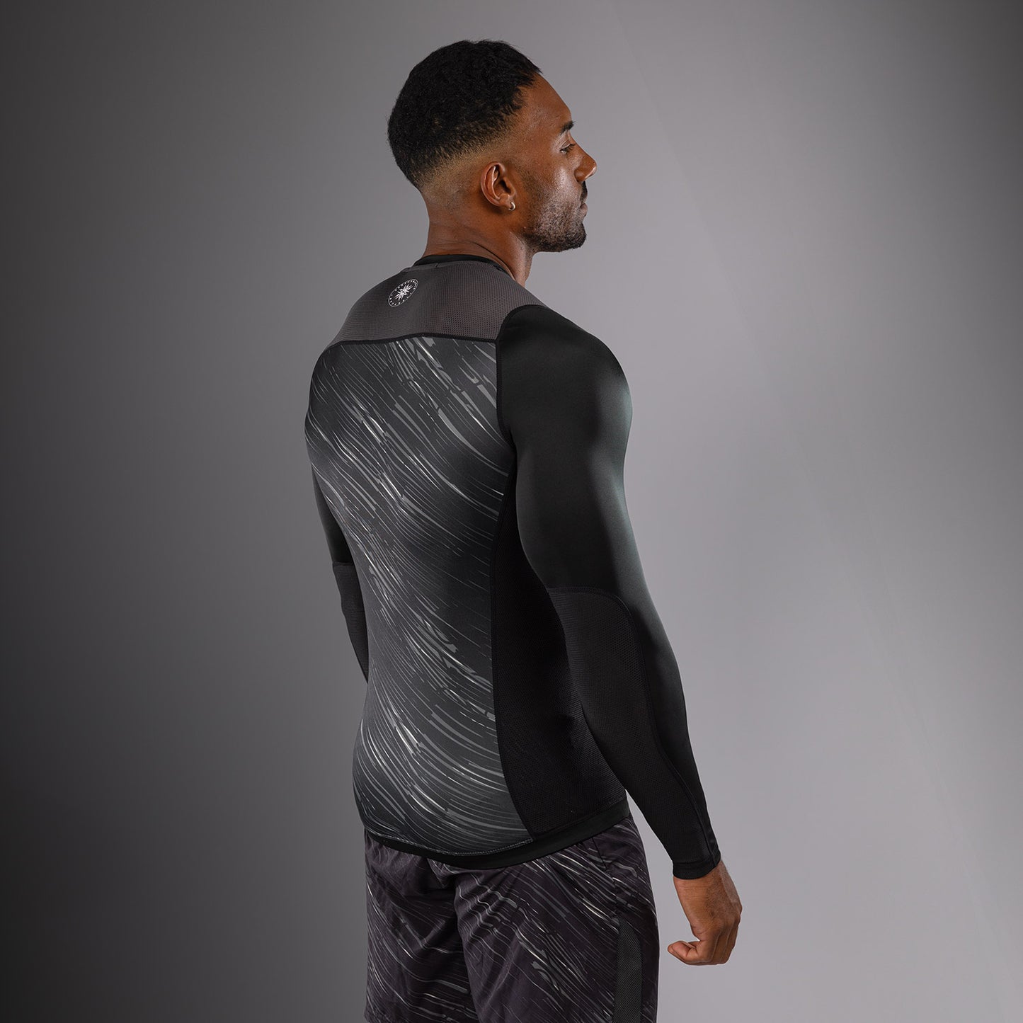 Venum Rapid Rashguard a Maniche Lunghe - Nero/Grigio Tempesta