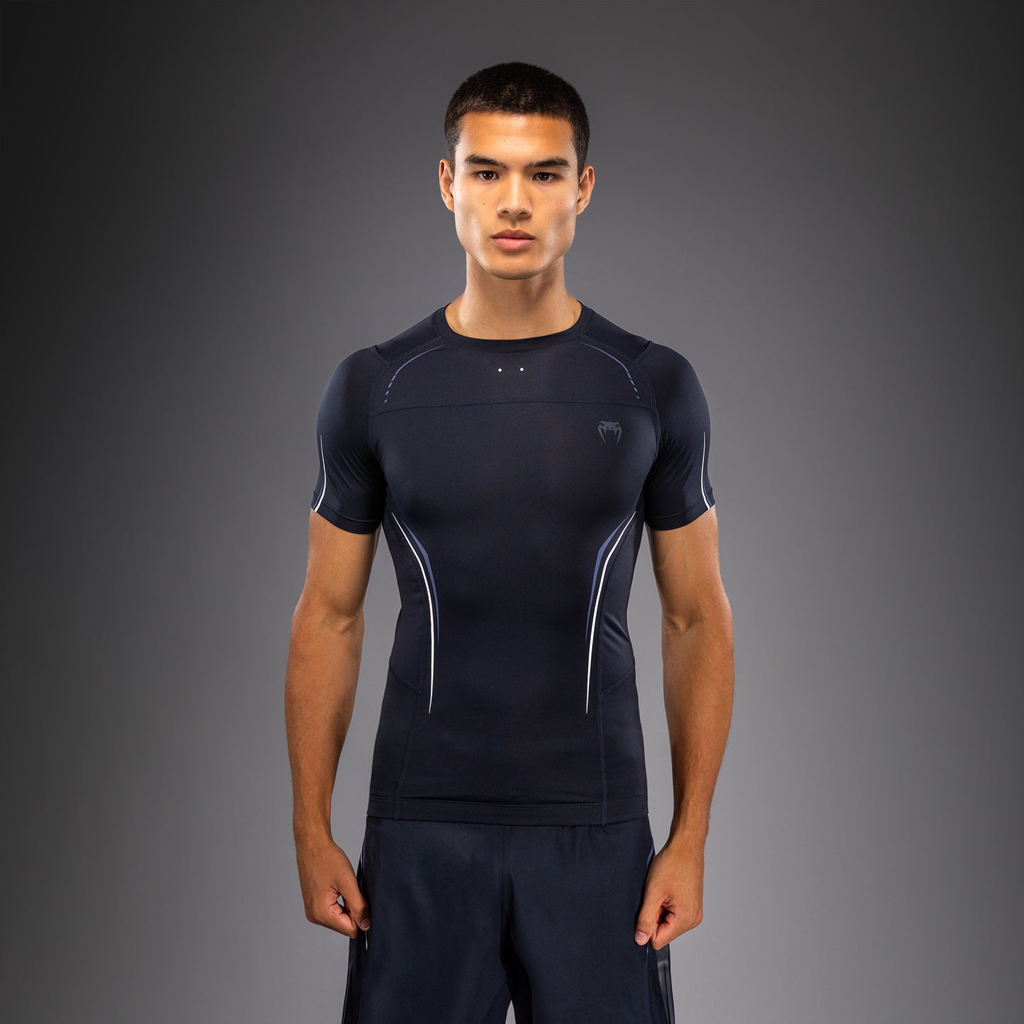 Venum G-Core Rashguard a Maniche Corte - Blu Navy/Bianco
