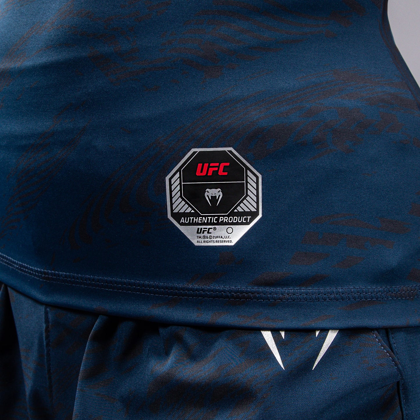 UFC Fusion by Venum Fight Week Rashguard a Manica Corta Performance per Donna - Blu oceanico