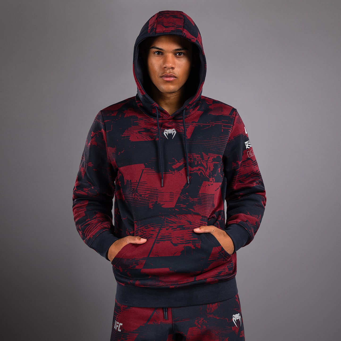 UFC Zenith by Venum Authentic Fight Week Felpa Uomo - Blu navy/Bordeaux/Argento