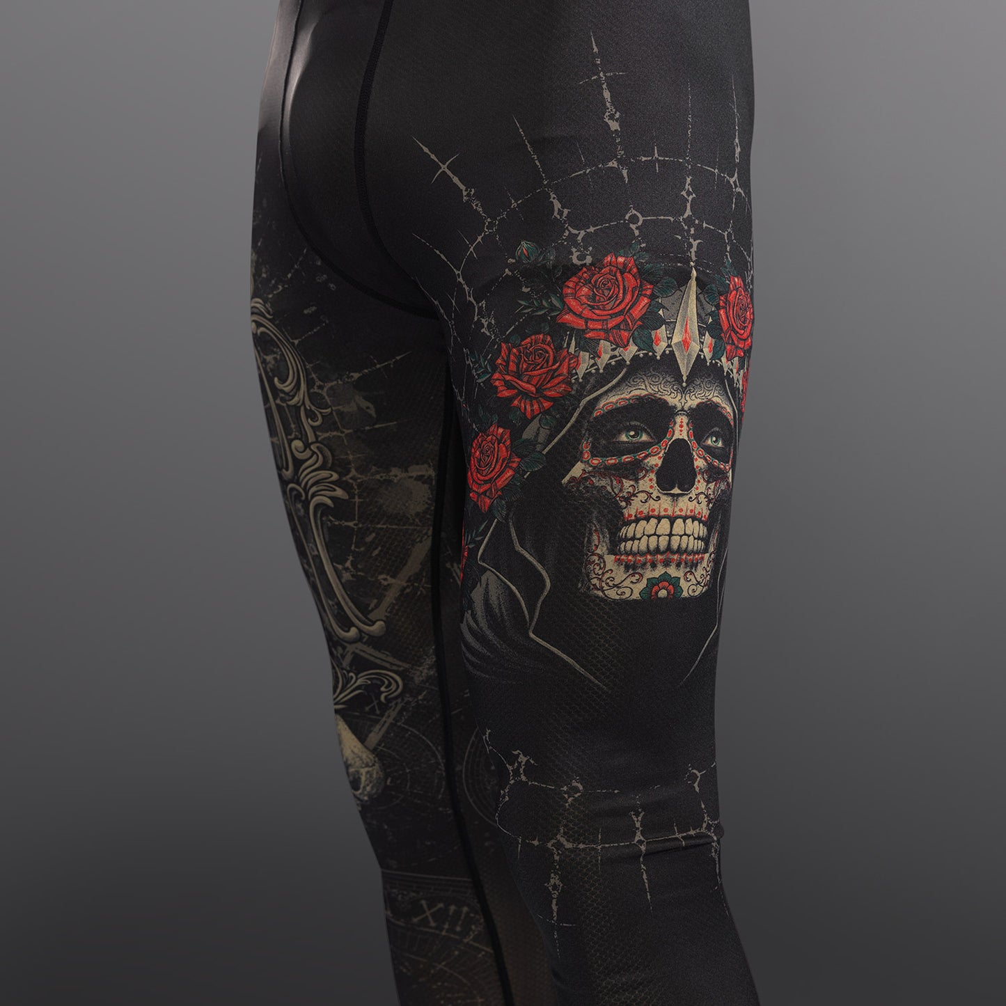 Venum Santa Muerte 5.0 Pantaloni a compressione - Nero Profondo/Oro