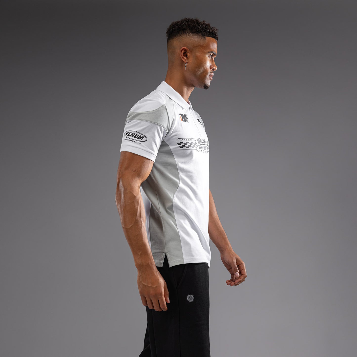Venum Motorsport Polo in Cotone - Bianco Neve