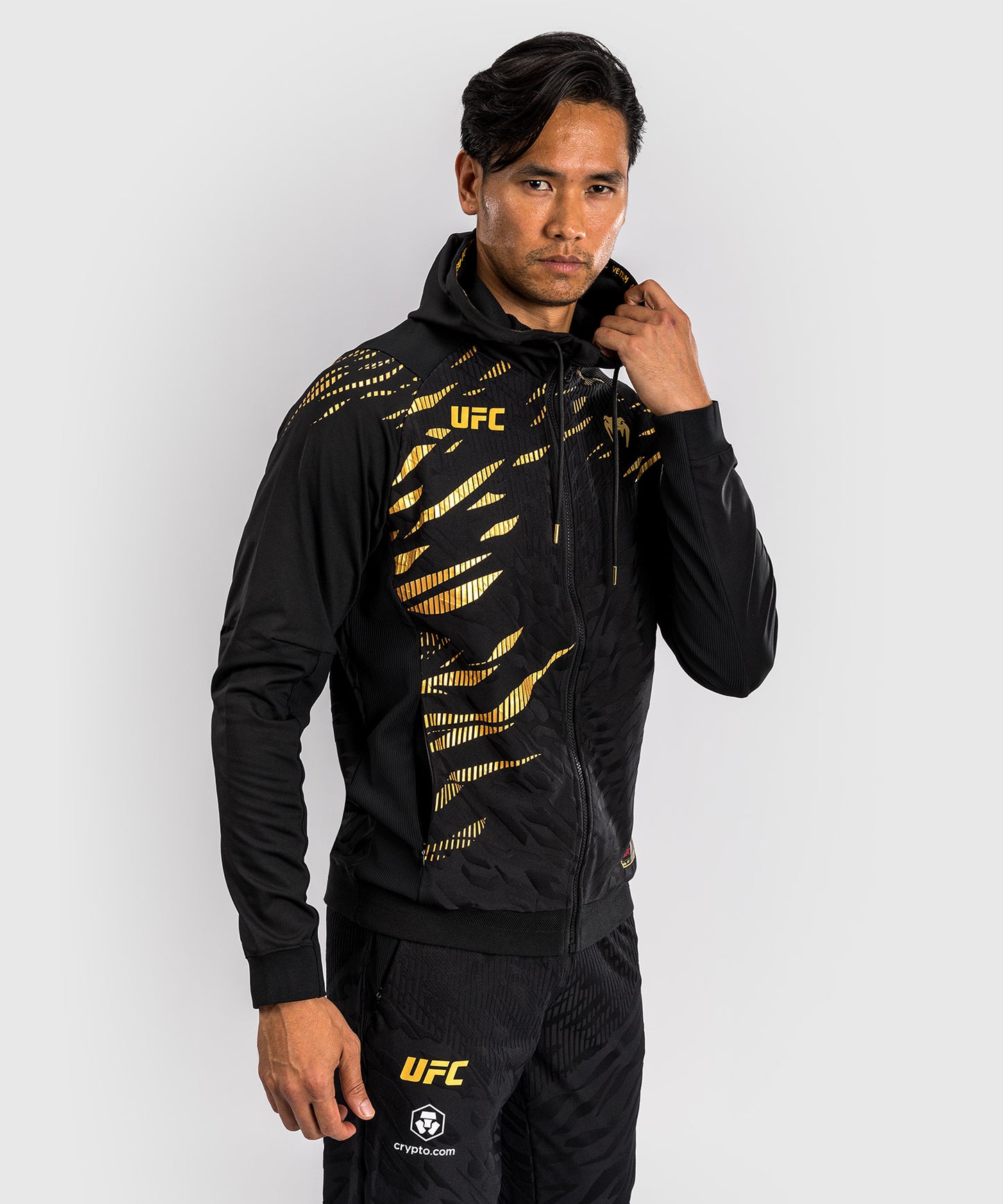 UFC Fusion by Venum Authentic Fight Night Felpa con Cappuccio per Uomo - Champion