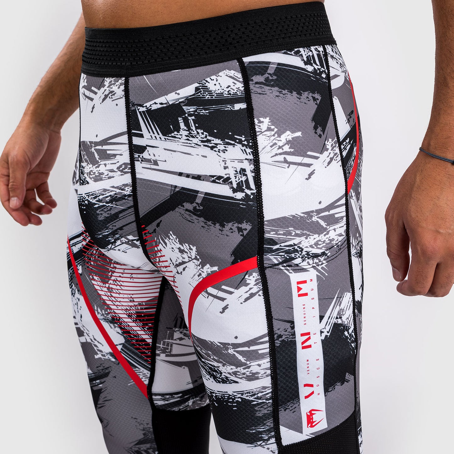 Venum Electron 3.0 Pantalone a compressione - Grigio/rosso