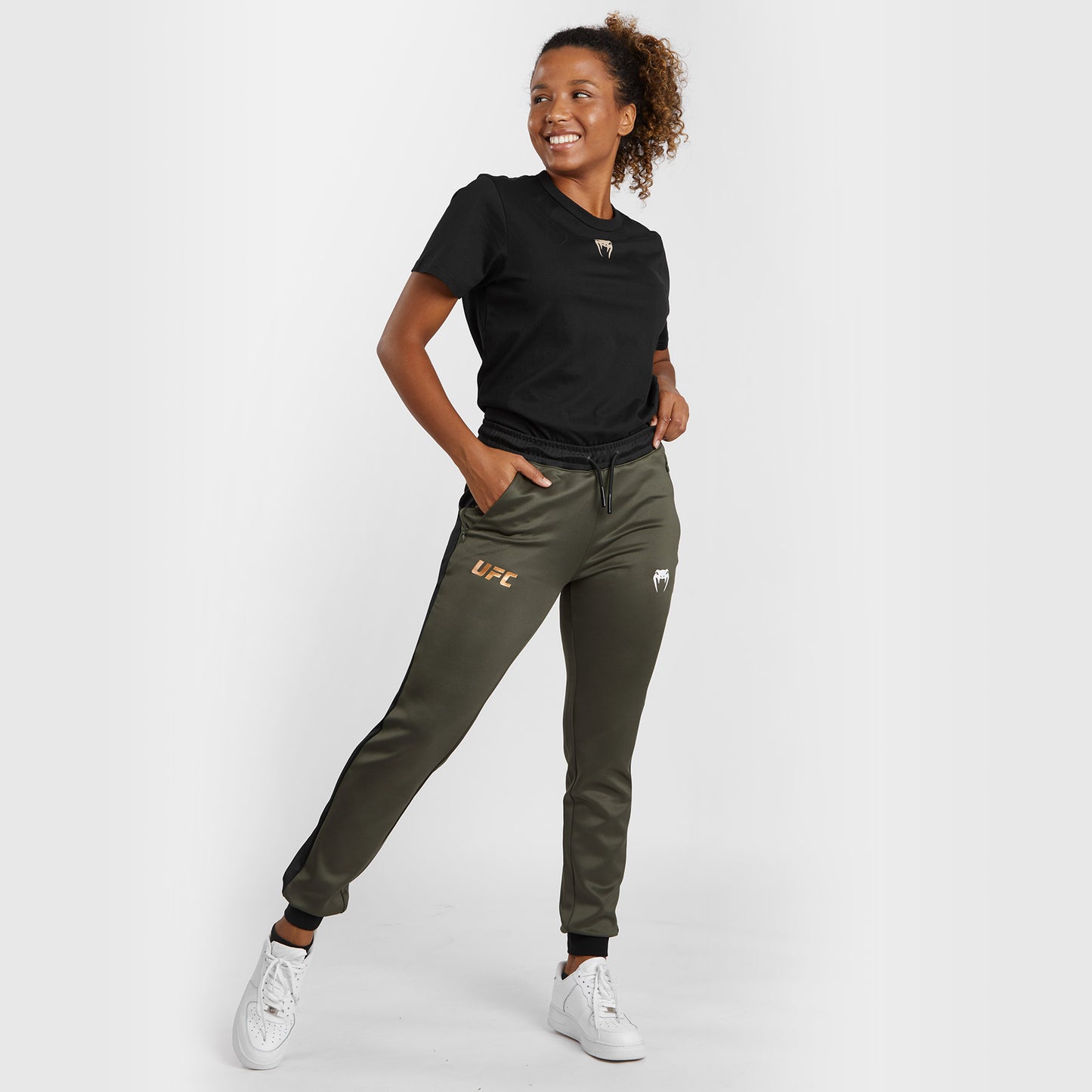 UFC Adrenaline by Venum Fight Week Pantaloni da jogging performanti da Donna - Khaki/Bronzo