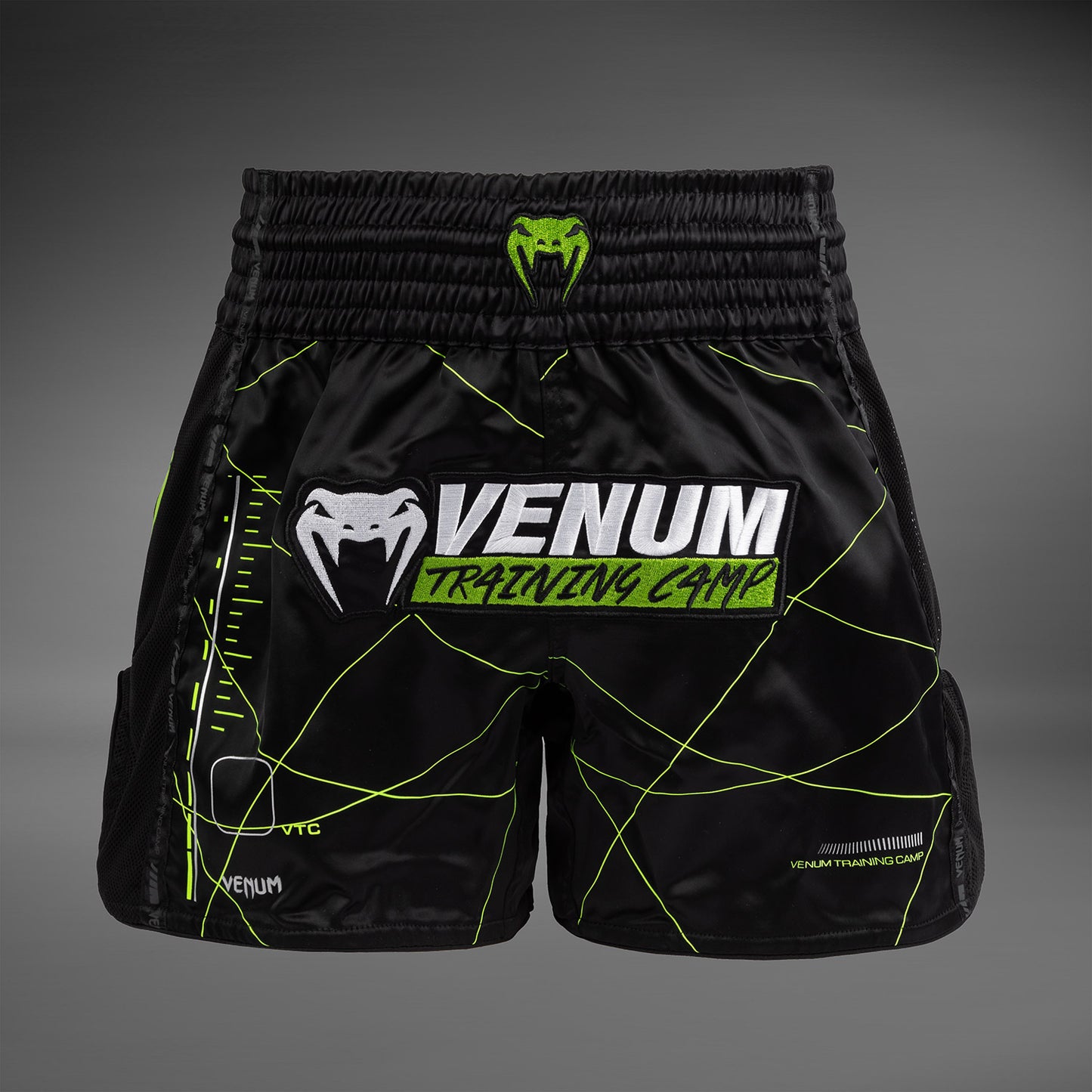Venum Training Camp 4.0 Pantaloncini da Muay Thai - Nero/Verde chiaro