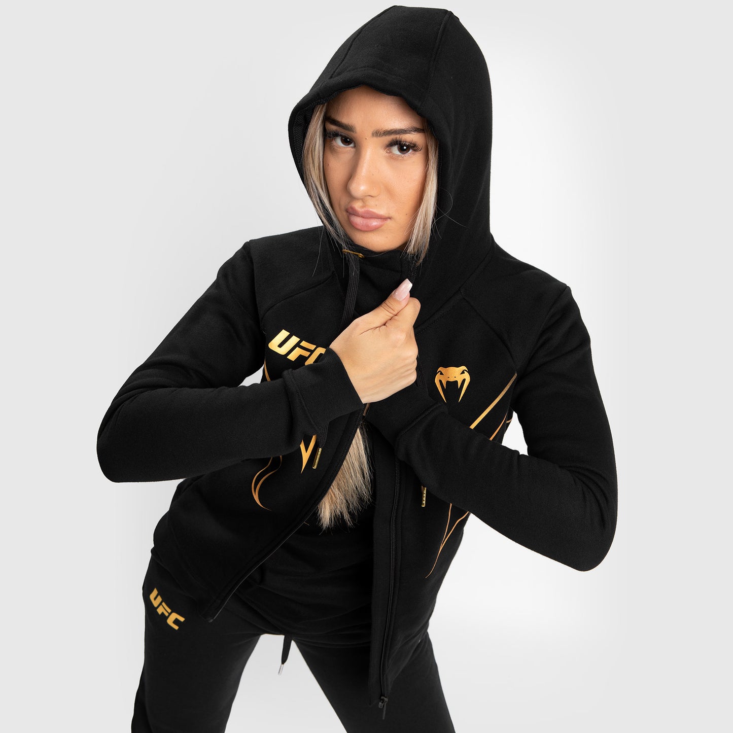 UFC Venum Fight Night 2.0 Replica Felpa con cappuccio con zip intera da donna - Champion