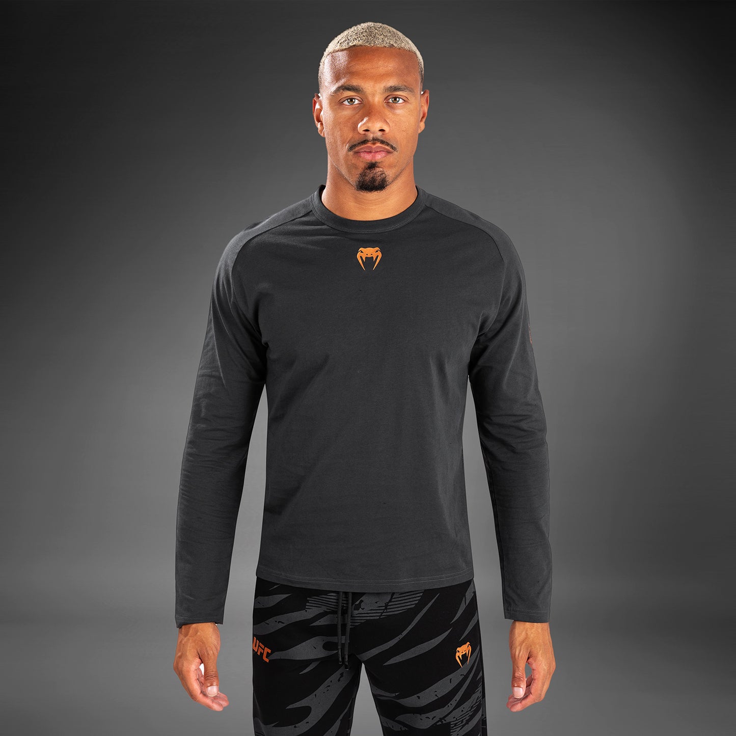 UFC Adrenaline by Venum Fight Week Maglietta A Manica Lunga da Uomo - Antracite Grigio