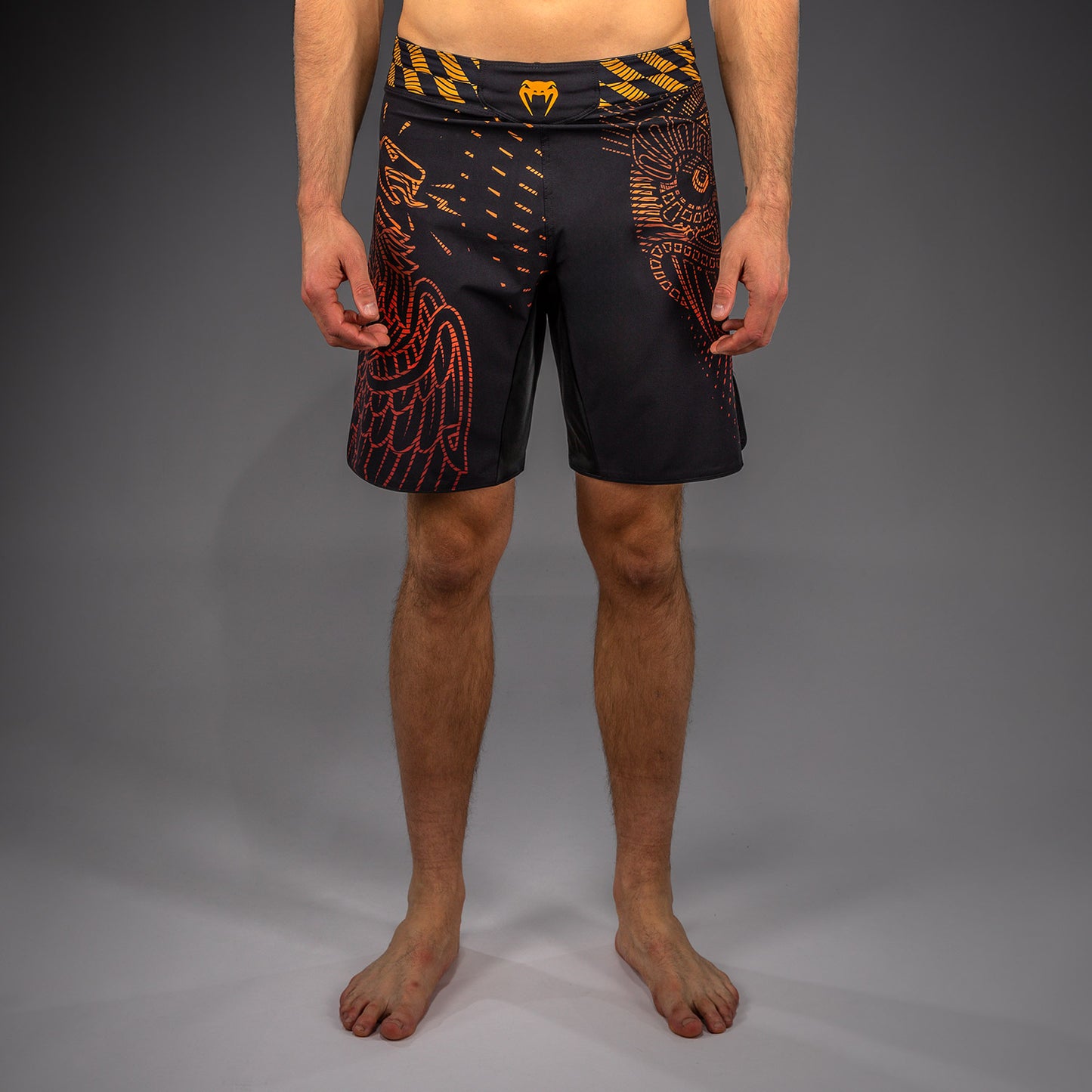 Venum Quetzal Fury Pantaloncini da Combattimento - Nero/Rosso Fury/Arancione