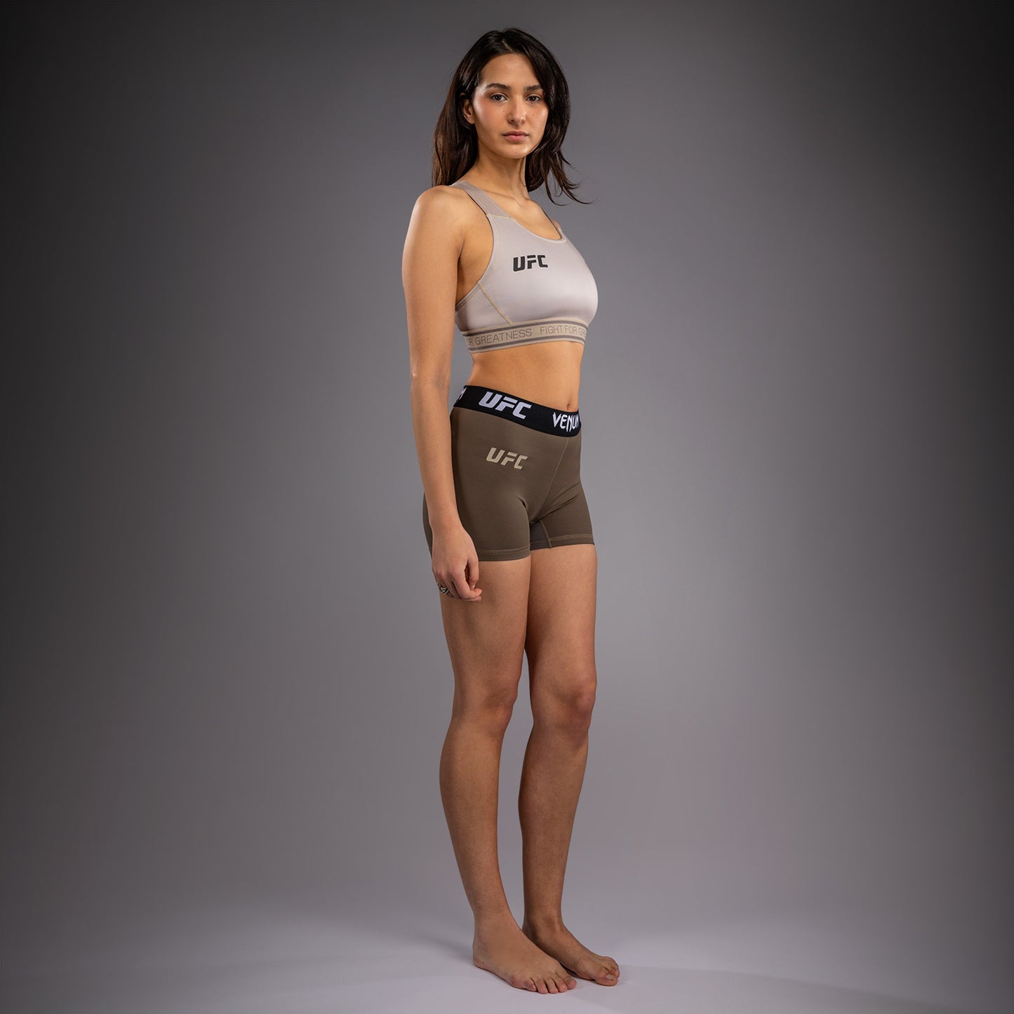 Venum UFC Unity by Venum Authentic Fight Week Pantaloncini a Compressione Tecnici da Donna - Marrone