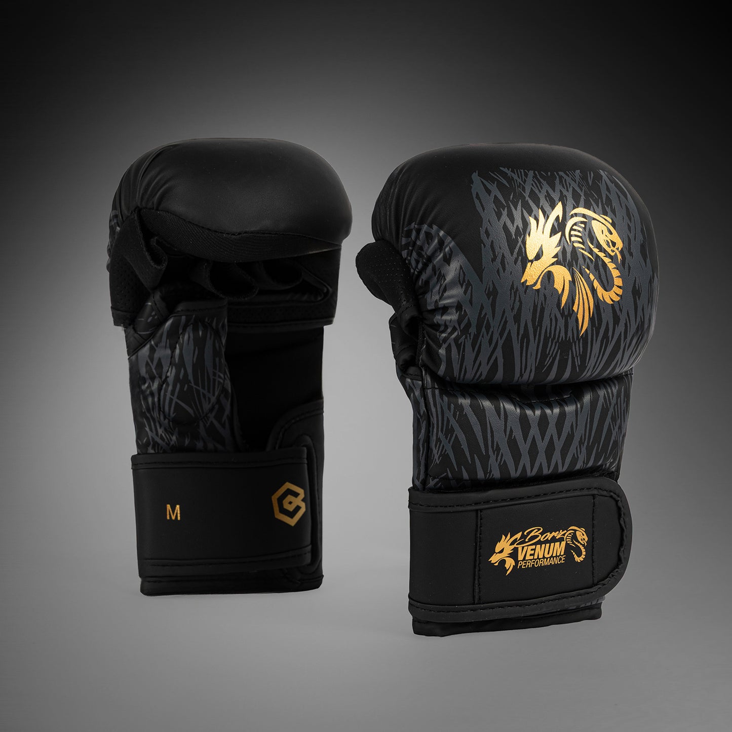 Venum x Chimaev Guanti da Sparring - Nero/Grigio