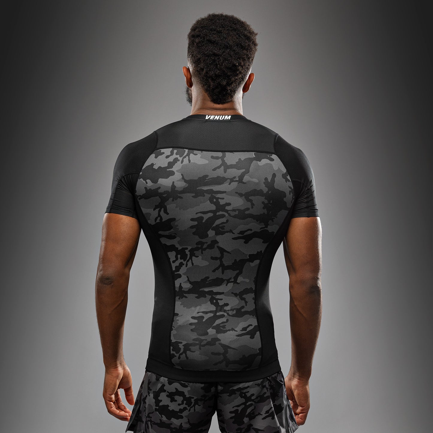 Venum x Polaris Maglia a Maniche Corte Rashguard - Nero/Grigio Tempesta