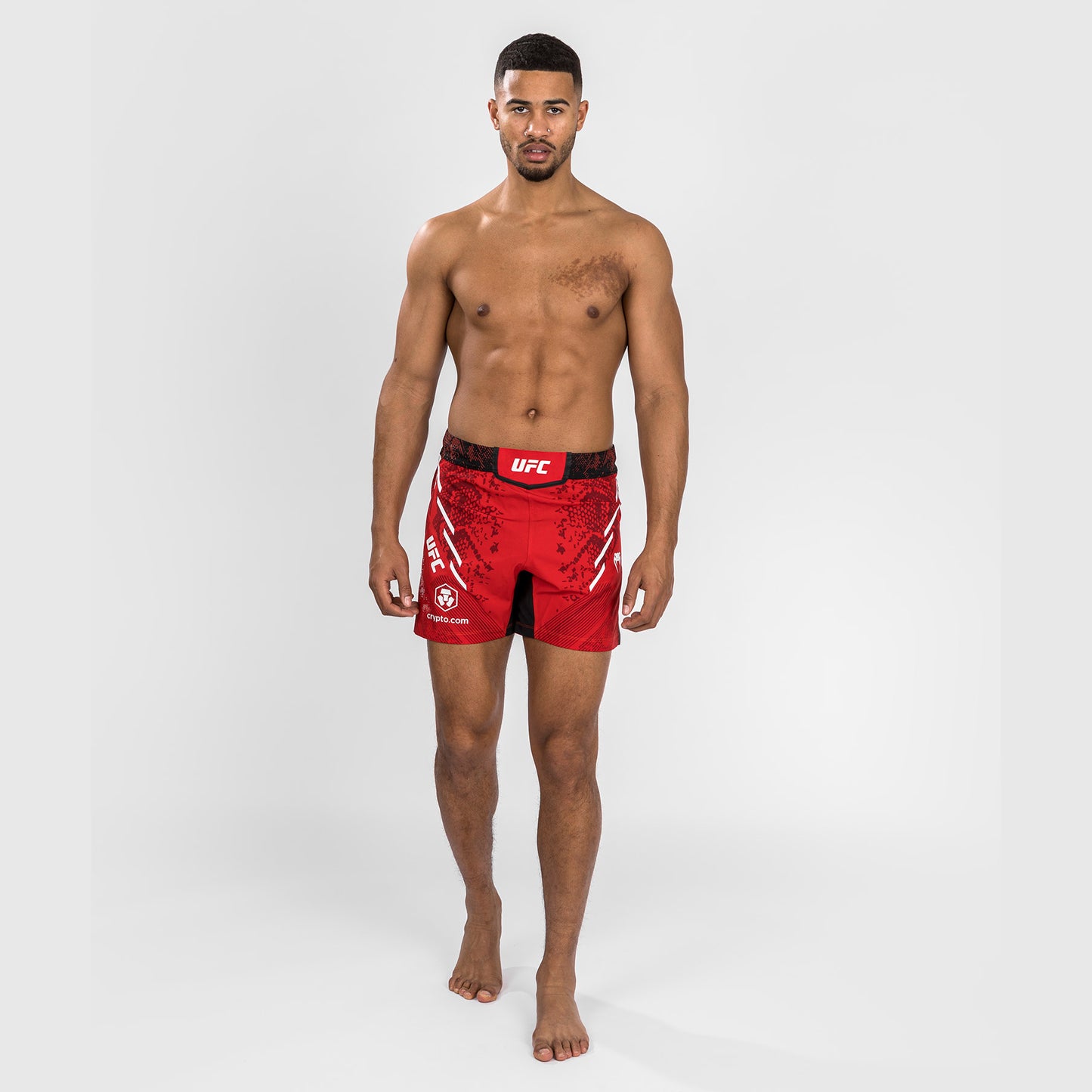 Pantaloncini da combattimento UFC Adrenaline by Venum personalizzati Authentic Fight Night Uomo - Short Fit – Rosso
