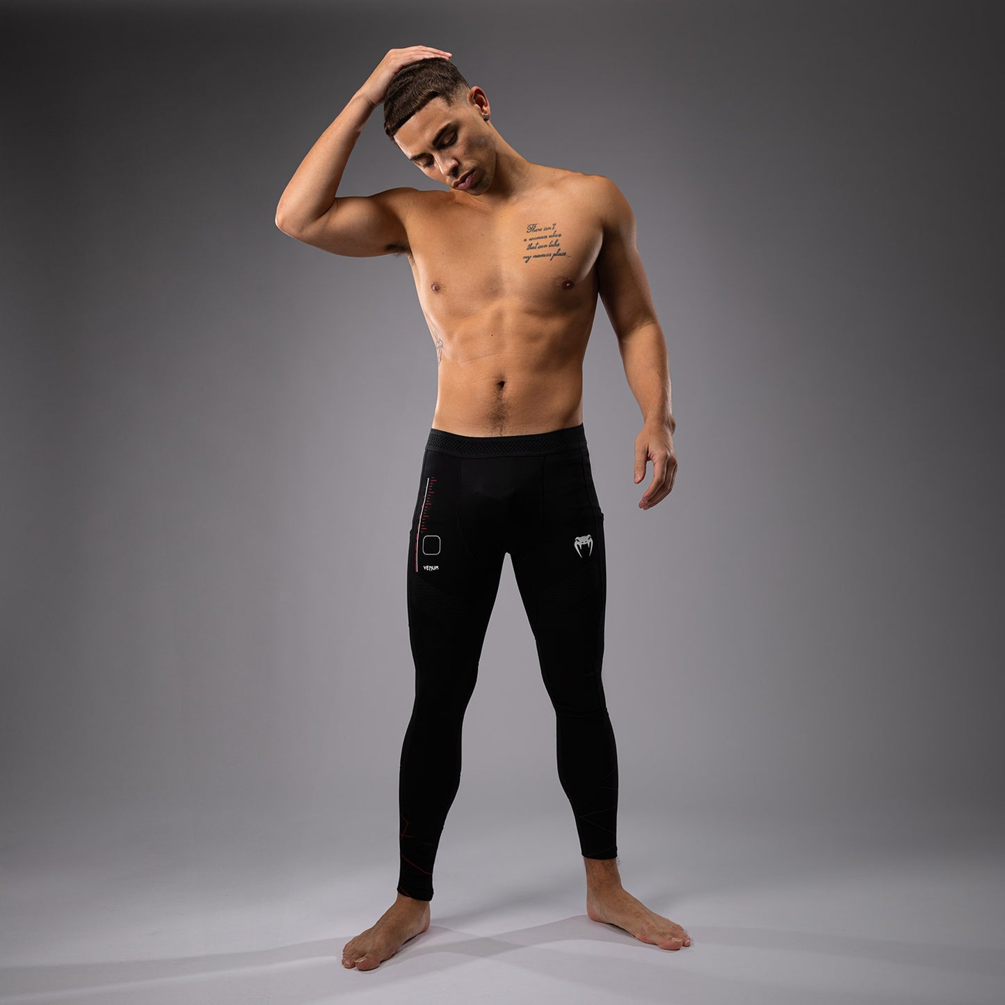 Venum Tactical XT Pantaloni a compressione - nero/rosso fuoco