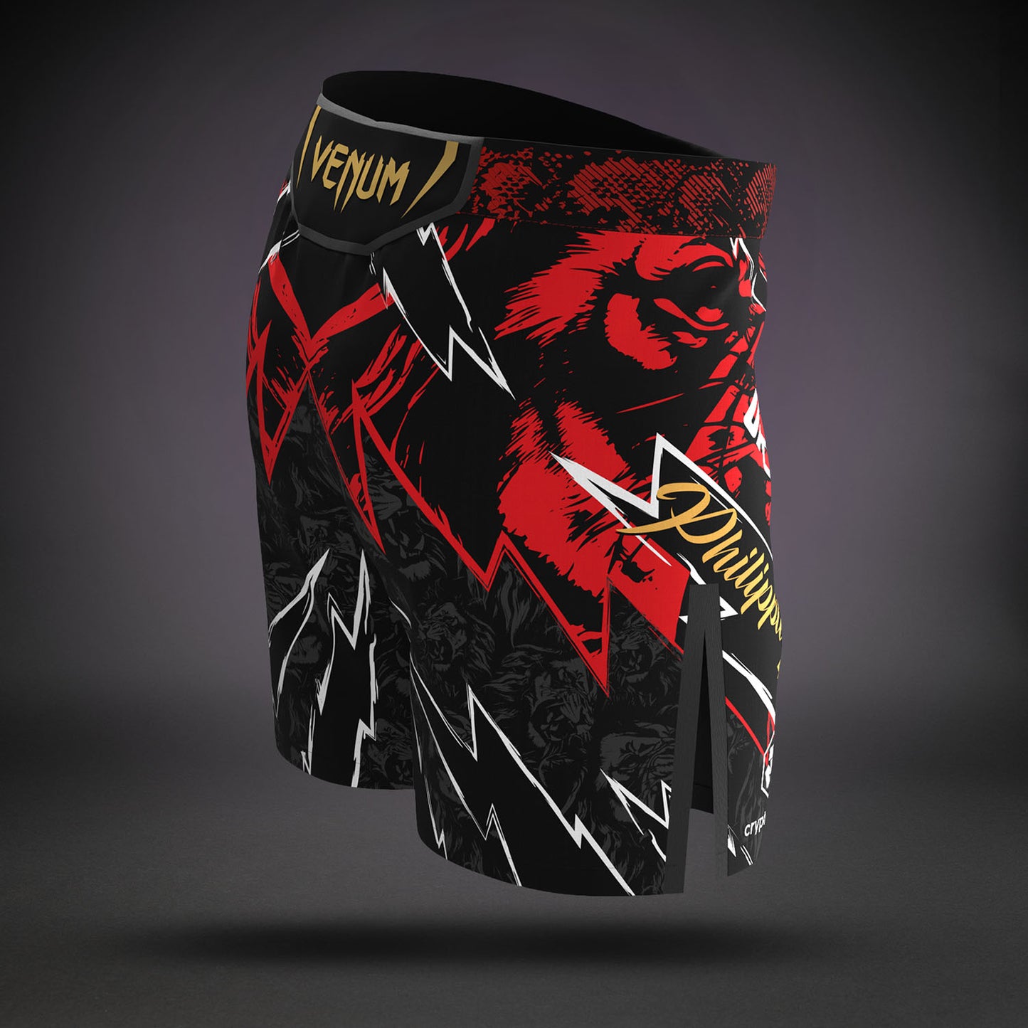 UFC Unrivaled by Venum Jon Jones Pantaloni Corti Uomini Fit Fight - Rosso