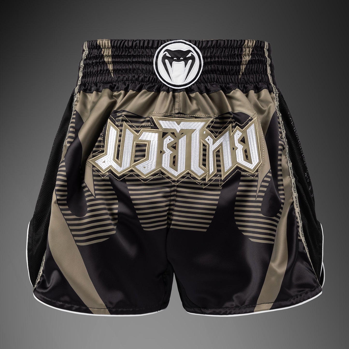 Venum Adrenaline Pantaloncini Muay Thai – Nero/Sabbia