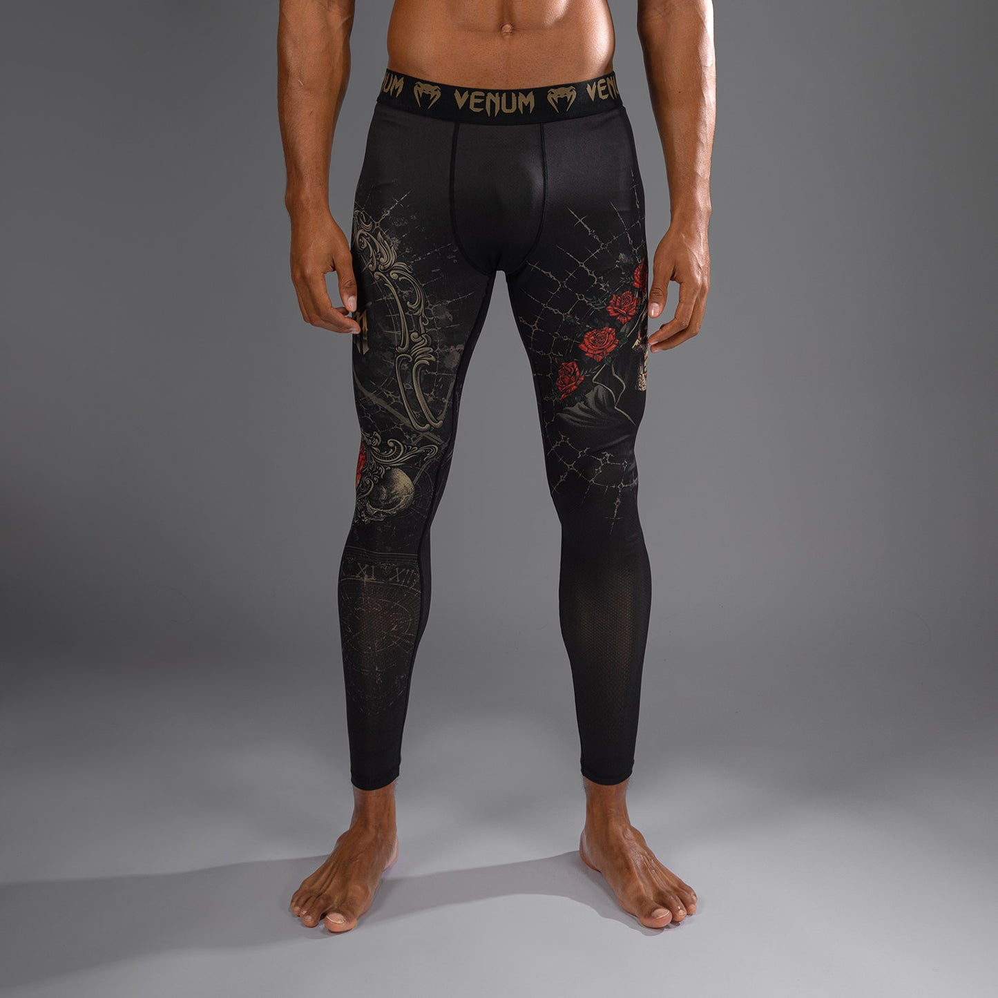 Venum Santa Muerte 5.0 Pantaloni a compressione - Nero Profondo/Oro