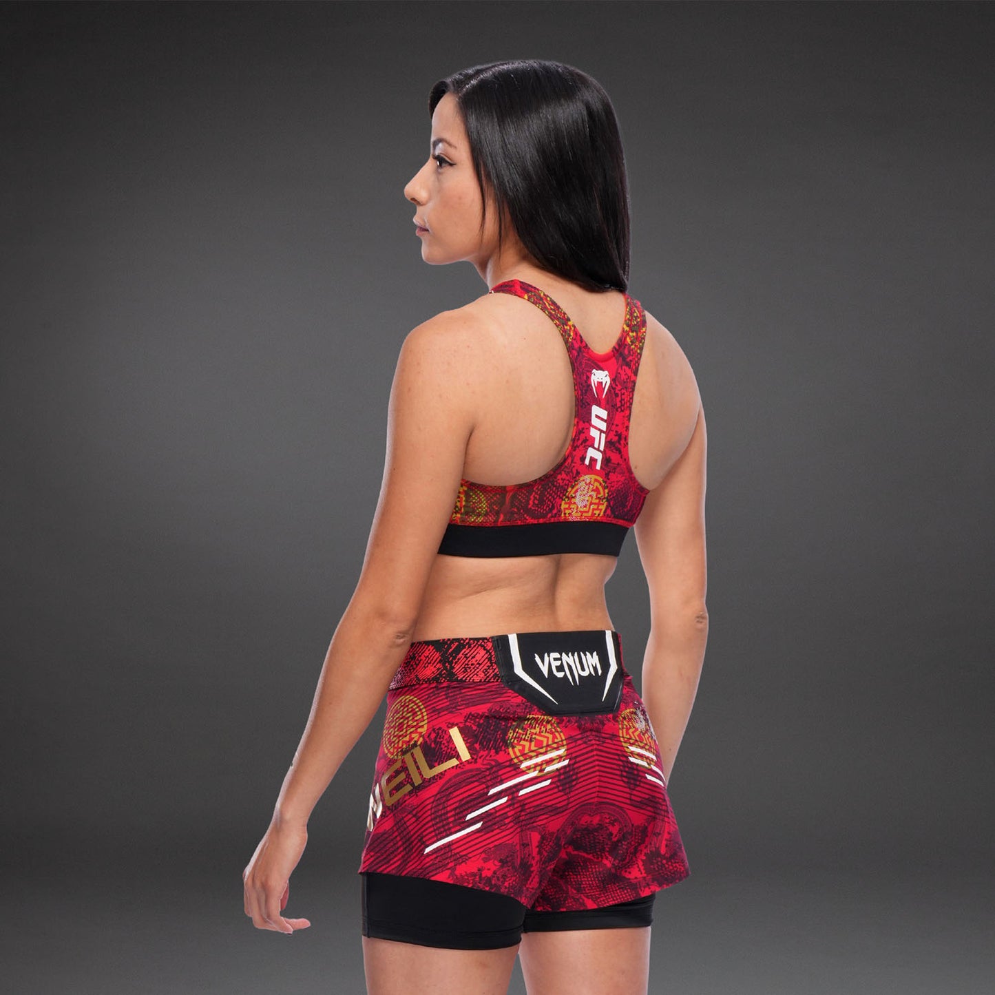 UFC Unrivaled by Venum Zhang Weili Reggiseno Sportivo Donna - Rosso