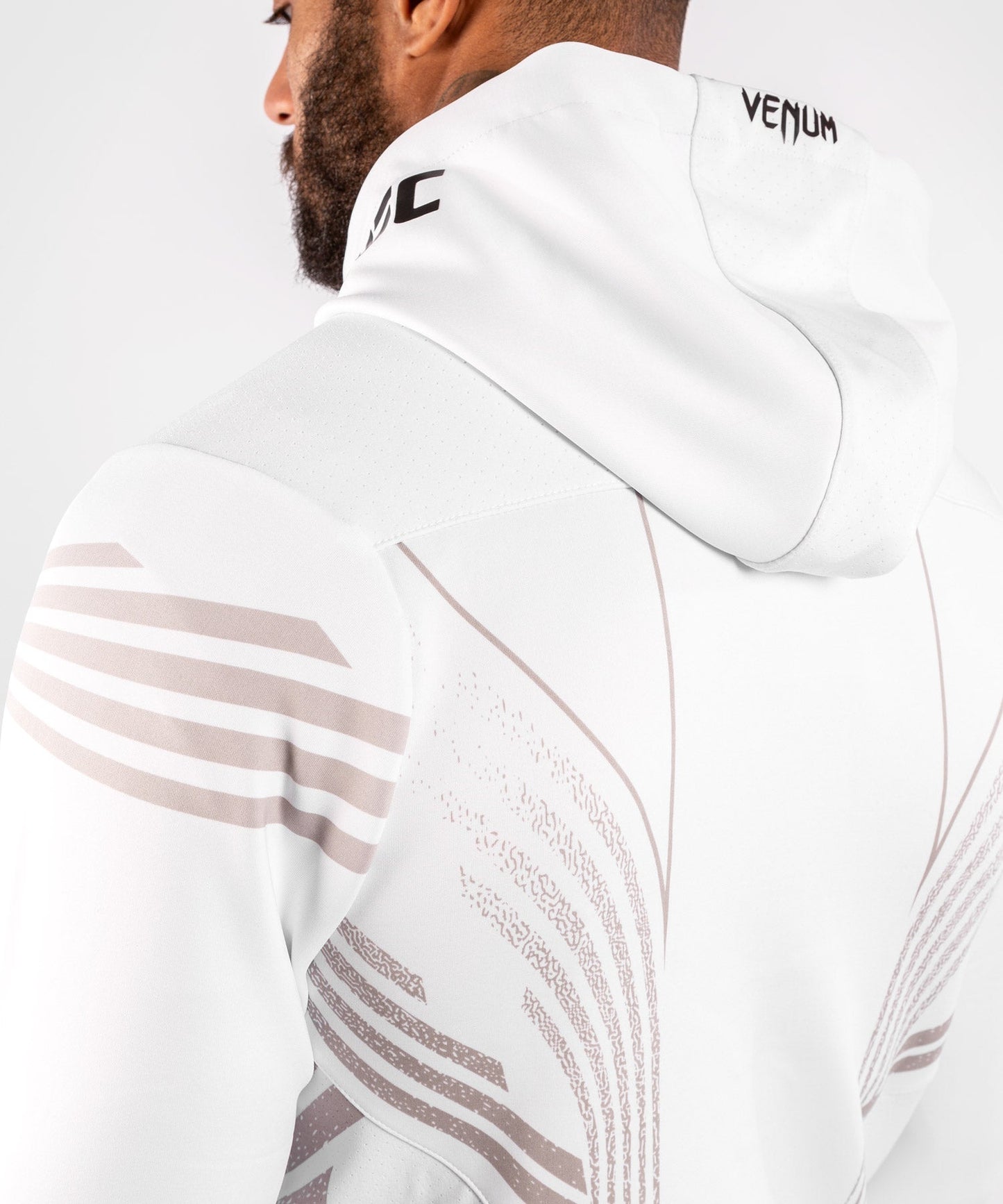 Felpa Con Cappuccio Walkout Uomo Fighters UFC Venum Authentic Fight Night - Bianco
