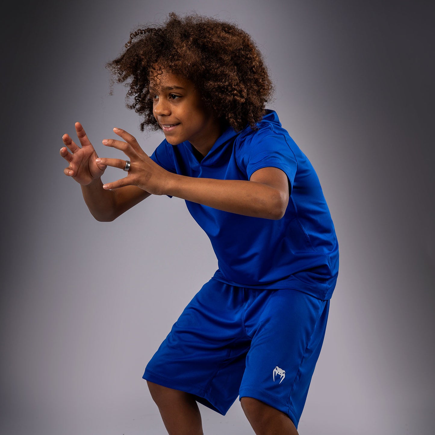 Venum Elite Felpa Dry-Tech a Maniche Corte per Bambini - Blu Reale