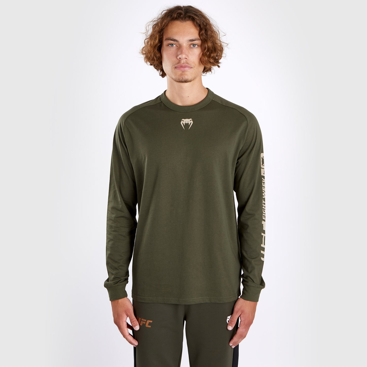 UFC Adrenaline by Venum Fight Week Maglietta a maniche lunghe da Uomo - Khaki