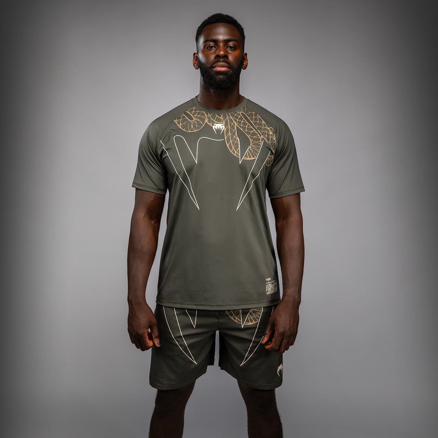 Venum Serpenti Dry Tech T-Shirt – Kaki/Bronzo/Ivory