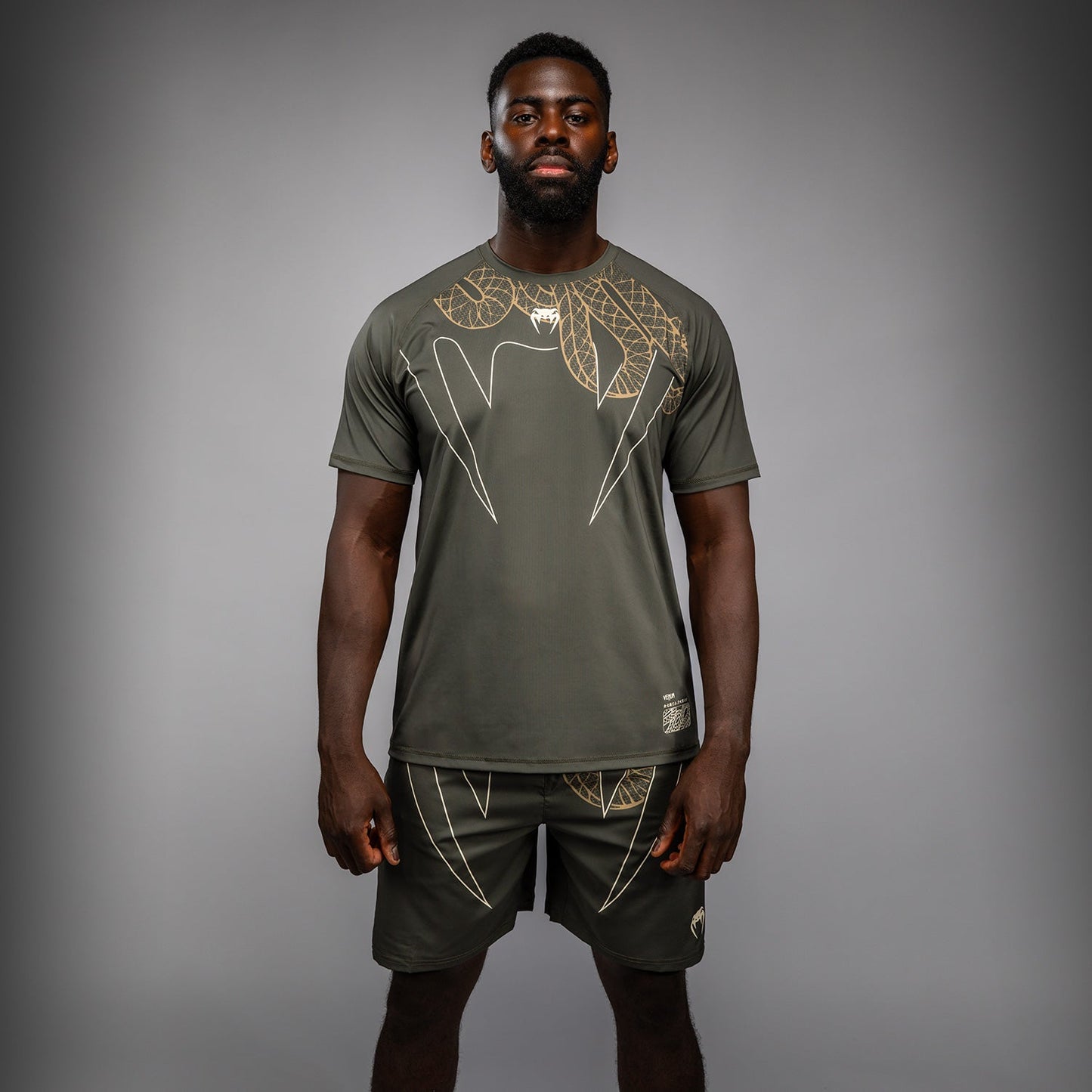 Venum Serpenti Dry Tech T-Shirt – Kaki/Bronzo/Ivory