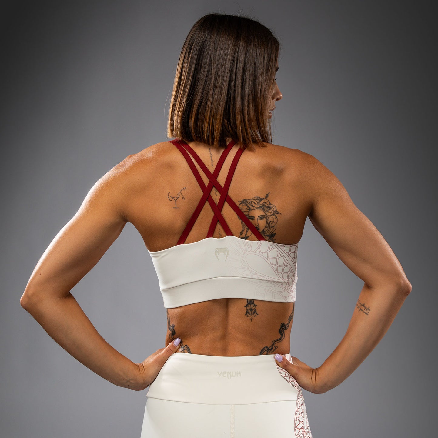 Venum Serpenti Reggiseno Sportivo Donna – Avorio/Borgogna