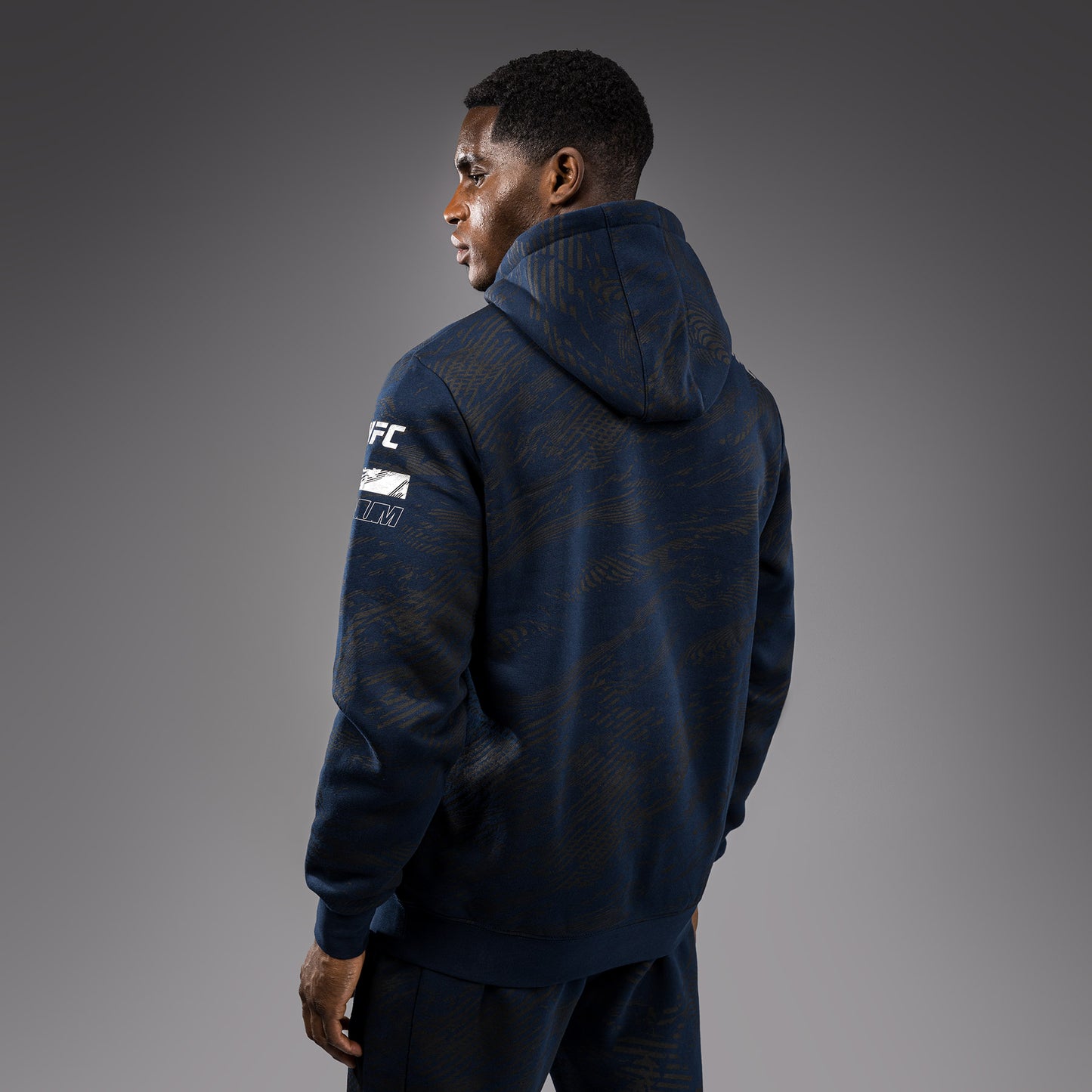 UFC Fusion by Venum Fight Week Felpa con Cappuccio per Uomo - Blu oceanico