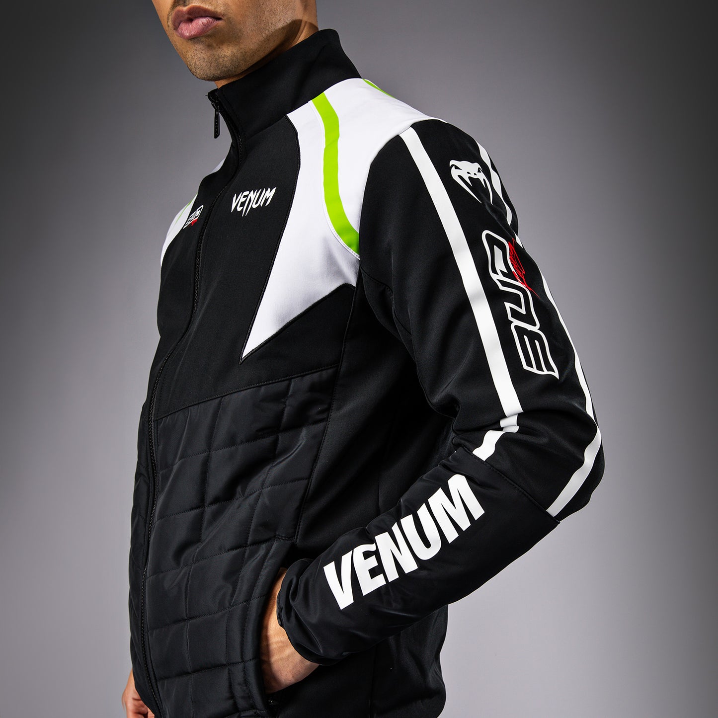 Venum x Bud Racing Giacca Uomo - Nero/Bianco/Verde lime