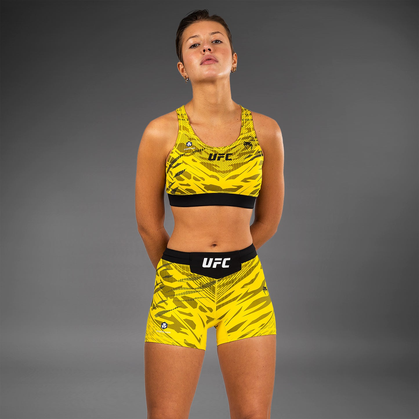 UFC Fusion by Venum Authentic Fight Night Vale Tudo Shorts per Donna - Fit Corto - Giallo
