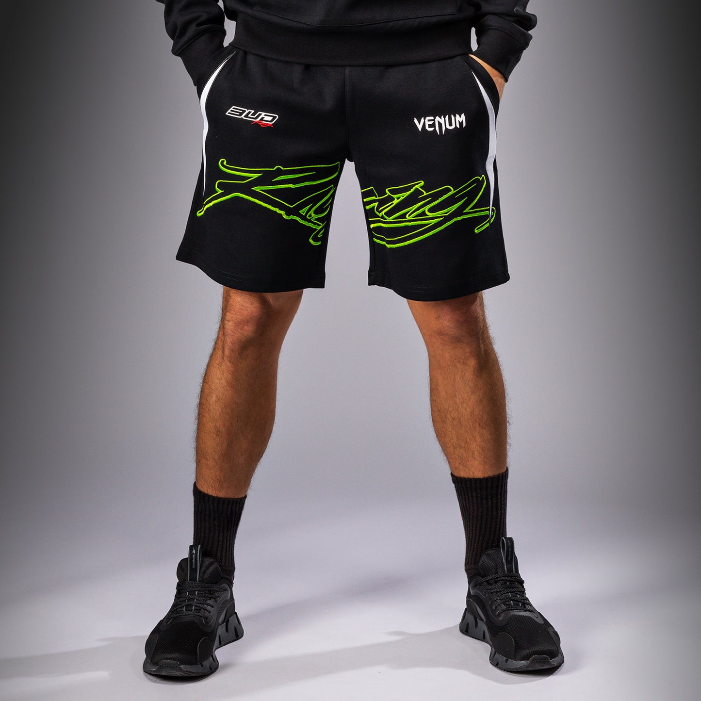 Venum x Bud Racing Pantaloncini in cotone Uomo - Nero/Bianco/Verde lime