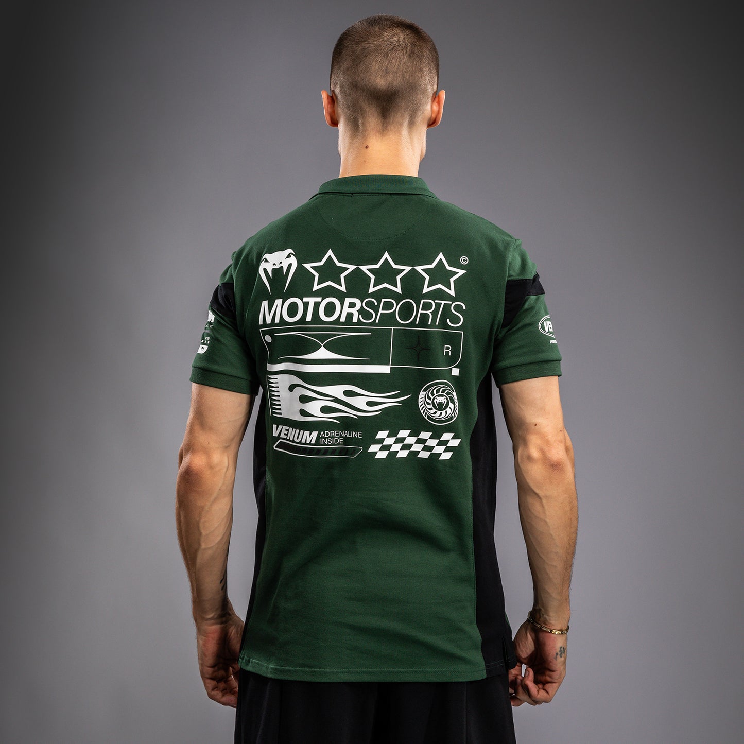 Venum Motorsport Polo in Cotone - Verde Profondo