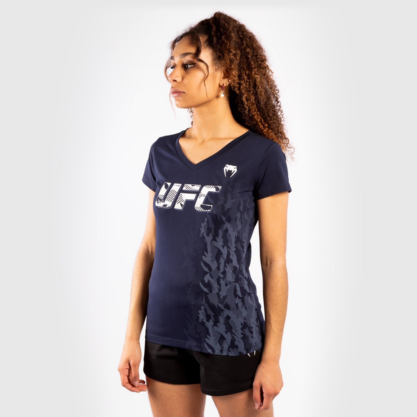 Maglia in Cotone a Maniche Corte Donna UFC Authentic Fight Week - Blu Navy