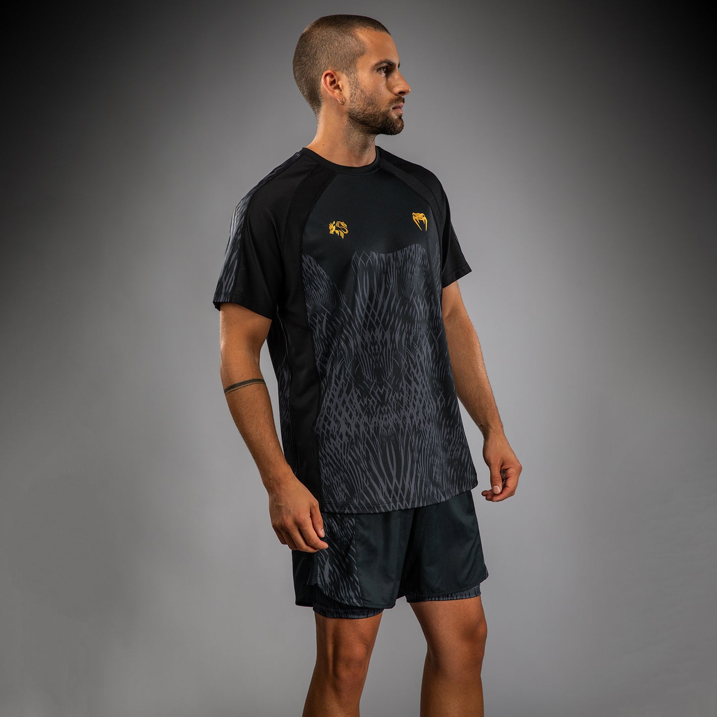 Venum x Chimaev Maglietta Dry-Tech - Nero/Grigio