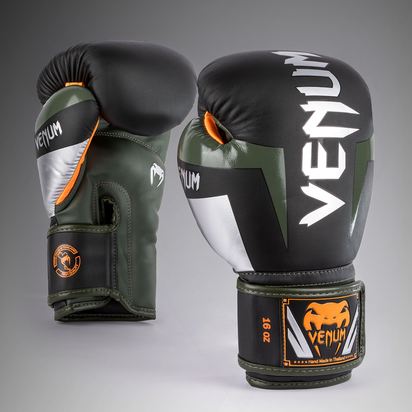 Venum Elite Guantoni da boxe - Nero/Argento/Kaki