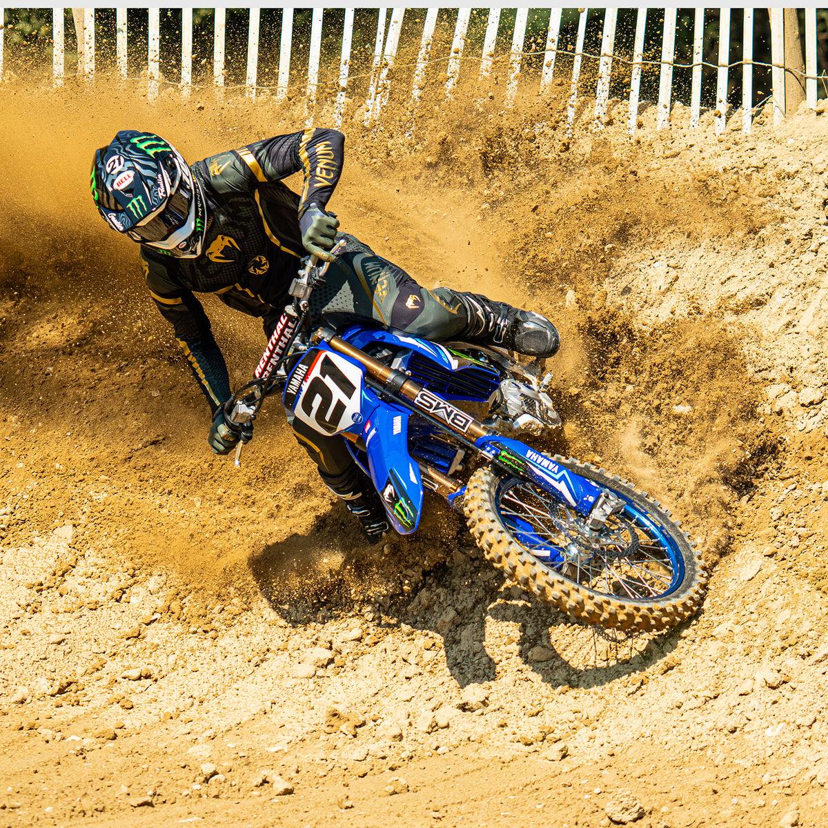 Venum MX Challenger Pantaloni da Motorsports - Nero/Verde/Oro