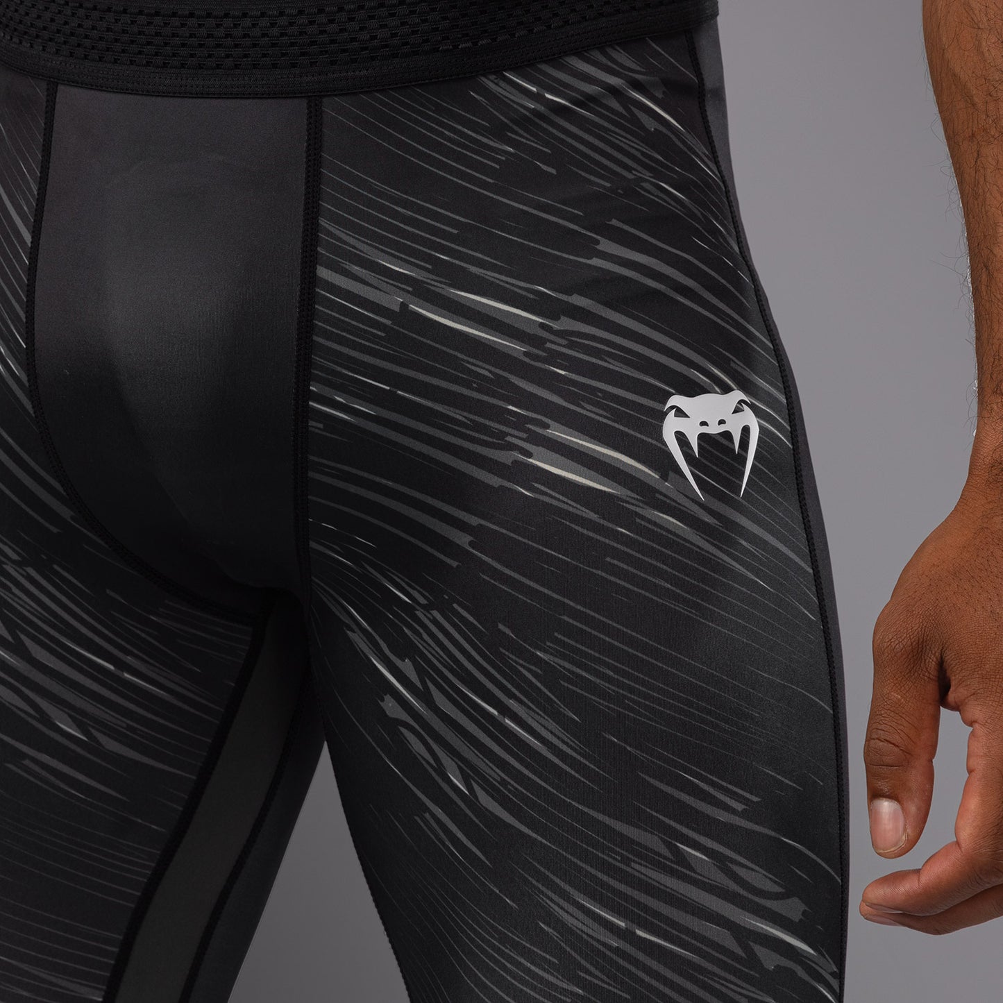 Venum Rapid Pantaloni a compressione - Nero/Grigio Tempesta
