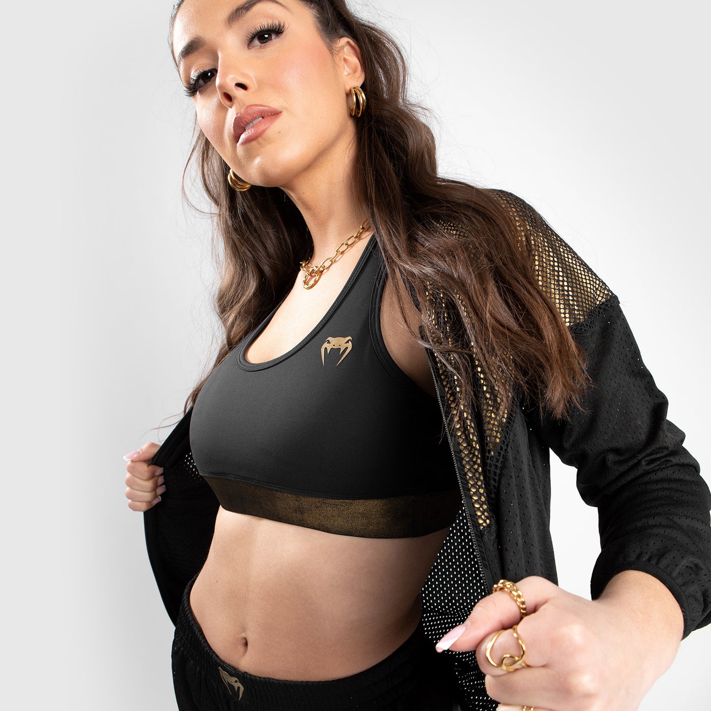 Giacca in mesh Venum Lightning - Da donna - Nero/oro