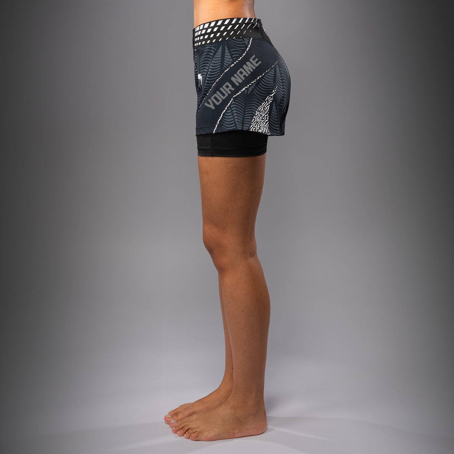 UFC Zenith by Venum Authentic Fight Night Pantaloncini da combattimento Fit corto Donna Personalizzato - Nero