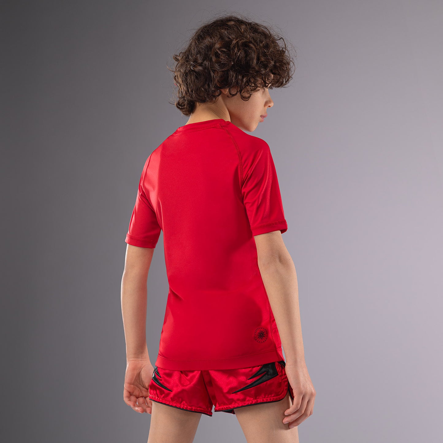 Venum Contender Rashguards per Bambini Maniche Corte - Rosso Ciliegia
