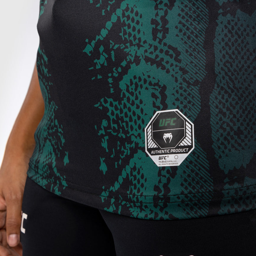 UFC Adrenaline by Venum Personalized Authentic Fight Night Maglia Walkout Donna - Emerald Edition - Verde/Nero