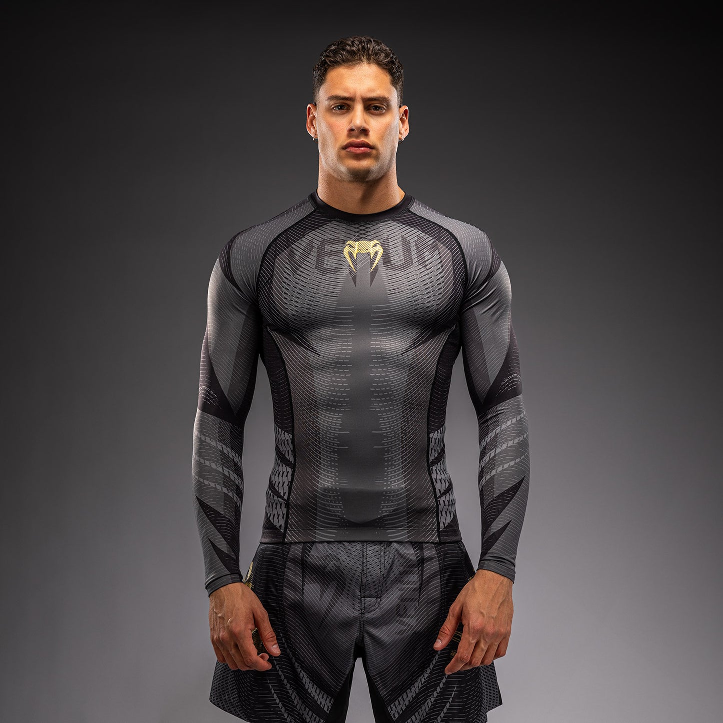 Venum Galactic 3.0 Rashguard a Maniche Lunghe - Nero/Oro