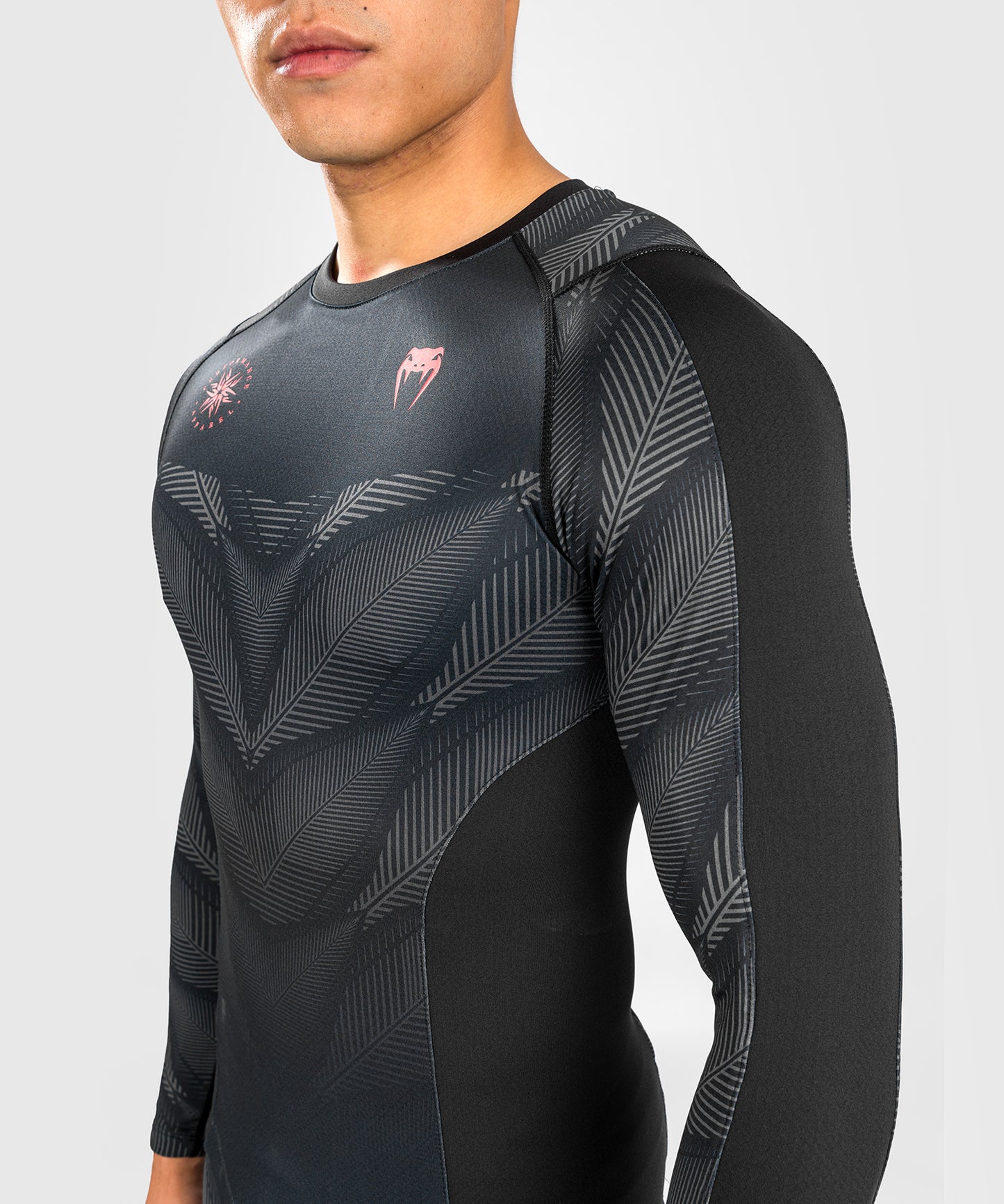 Maglietta Venum Phantom Compression - Maniche lunghe - Nero/Rosso