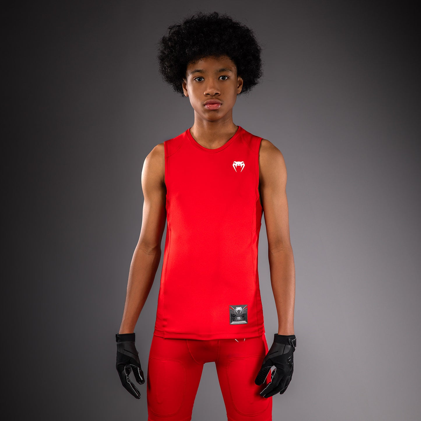 Venum Elite Football Maglietta a Compressione Senza Maniche da Calcio per Bambini - Rosso